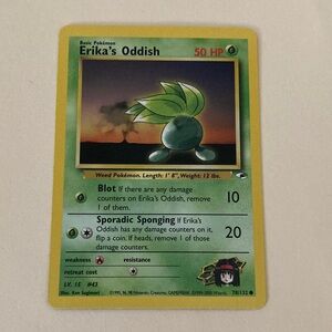 Vintage Erika's Oddish Pokémon Card
